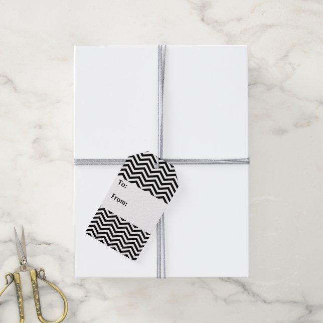 Sleek Chevron Gift Tags (With Twine)