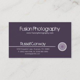 Sleek Circle Business Card, Violet Card