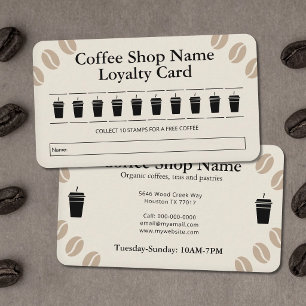 Sleek Coffee Shop Loyalty Card