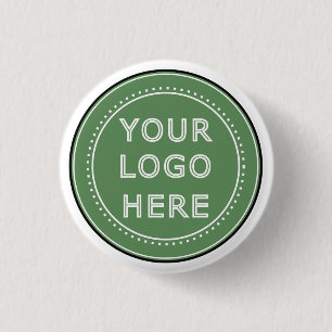 Sleek, contemporary, polished,& customisable. 3 cm round badge