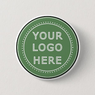 Sleek, contemporary, polished, & customisable. 6 cm round badge