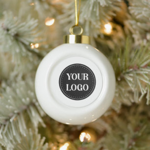 Sleek, contemporary, polished,& customisable ceramic ball christmas ornament