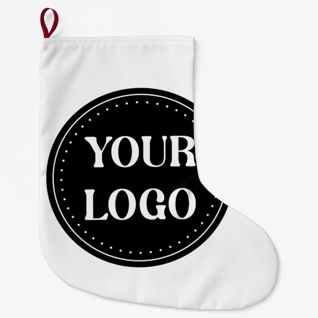 Sleek, contemporary, polished,& customisable large christmas stocking (Front)