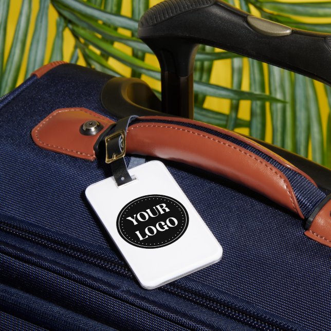 Sleek, contemporary, polished,& customisable. luggage tag (Front Insitu 1)