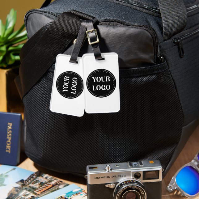 Sleek, contemporary, polished,& customisable. luggage tag (Front & Back)