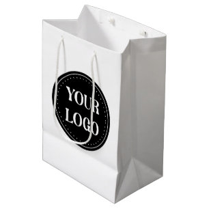 Sleek, contemporary, polished,& customisable medium gift bag