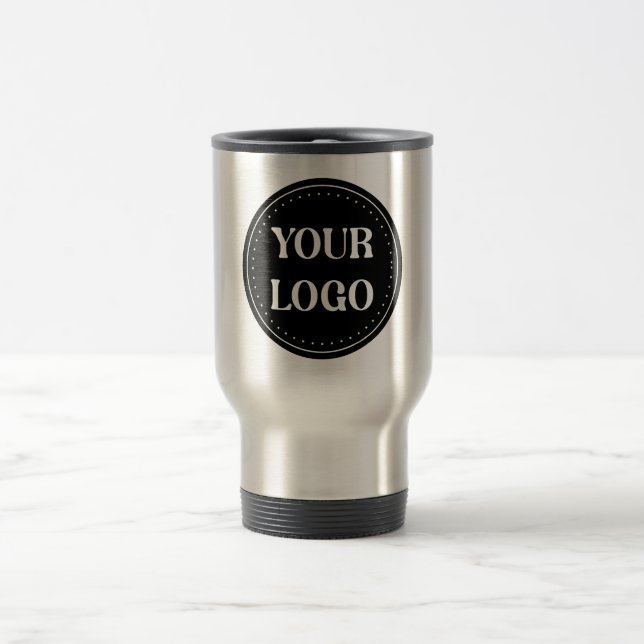 Sleek, contemporary, polished,& customisable travel mug (Center)