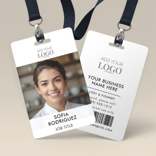 Sleek Corporate Modern Minimalist Photo Office ID ID Badge