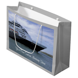 Sleek Cruise Ship Bow Custom Large Gift Bag