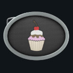 Sleek Cupcake Belt Buckle<br><div class="desc">You will love this sleek black carbon fibre baker pastry pastries cupcake cupcakes bakery "pastry chef" design. Great for gifts! Available on tee shirts, smart phone cases, mousepads, keychains, posters, cards, electronic covers, computer laptop / notebook sleeves, caps, mugs, and more! Visit our site for a custom gift case for...</div>