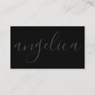 Sleek Cursive (black / white) Business Card