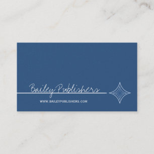 Sleek Diamond Business Card, Royal blue Card