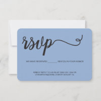 "Sleek E-RSVP" Modern Contact Card