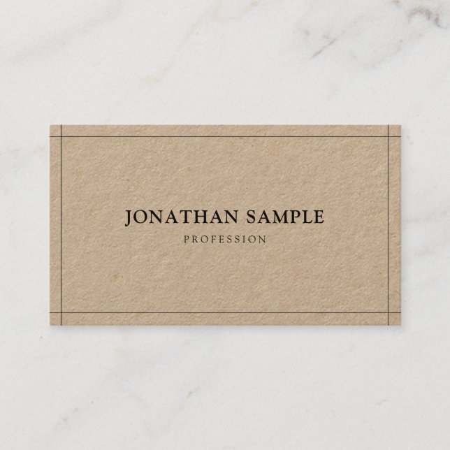Sleek Elegant Professional Modern Plain Luxury Business Card (Front)