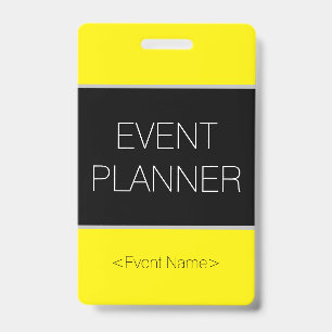 Sleek "EVENT PLANNER" Badge ID Badge