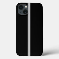 Sleek Faded White Stripe on Black