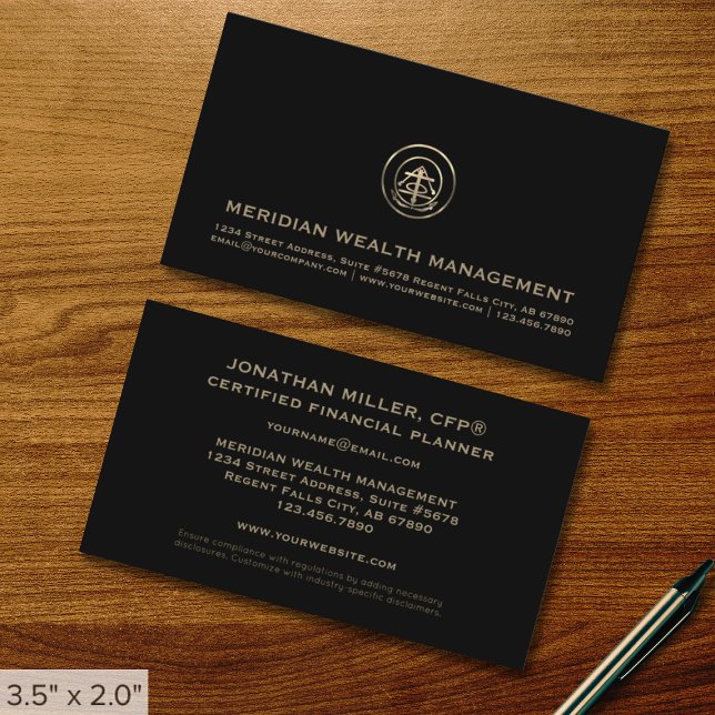 Sleek Financial Business Card (Creator Uploaded)