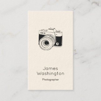 Sleek Flat Style Photography Business Card