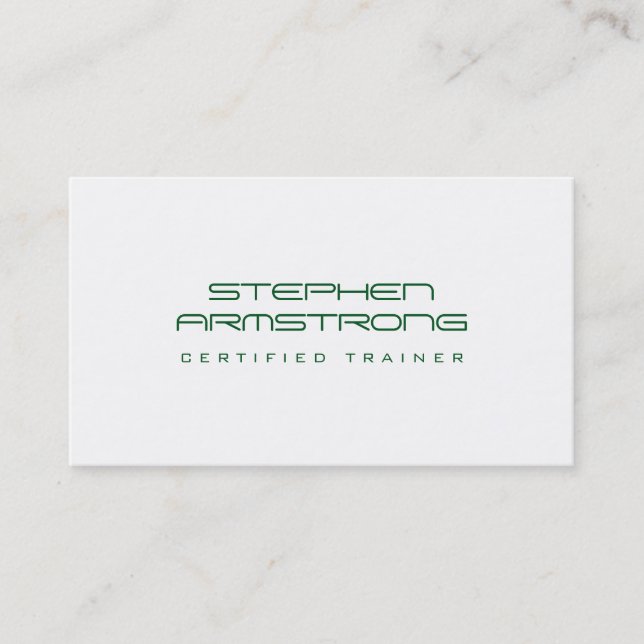 Sleek futuristic consultant evergreen professional business card (Front)