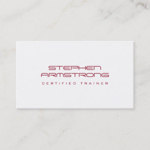 Sleek futuristic consultant red professional business card