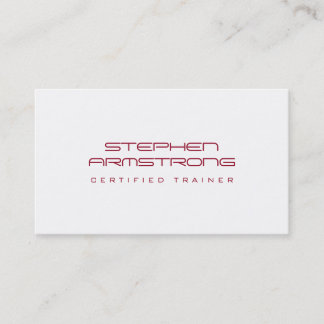 Sleek futuristic consultant red professional business card