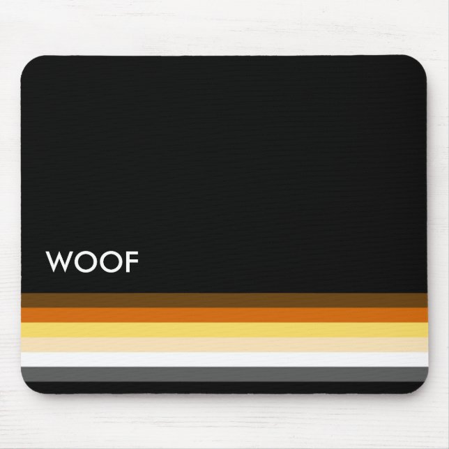 Sleek Gay Bears Pride Flag woof Mouse Pad (Front)