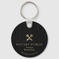 Sleek Glossy Black Crocodile Gold Icon Notary 