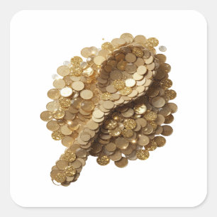 Sleek Gold GEMS OF ABUNDANCE Craft Sticker