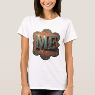 Sleek Gold ME EST 1971 Custom Design T-Shirt