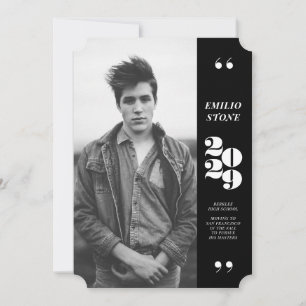 Sleek Grad Graduation Announcement