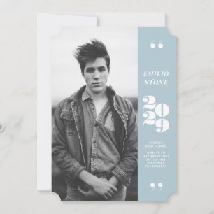 Sleek Grad Graduation Announcement