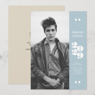 Sleek Grad Graduation Invitation