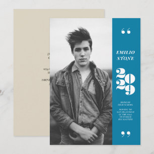 Sleek Grad Graduation Invitation