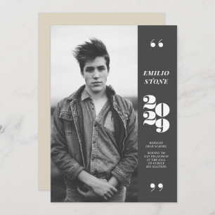 Sleek Grad Graduation Invitation