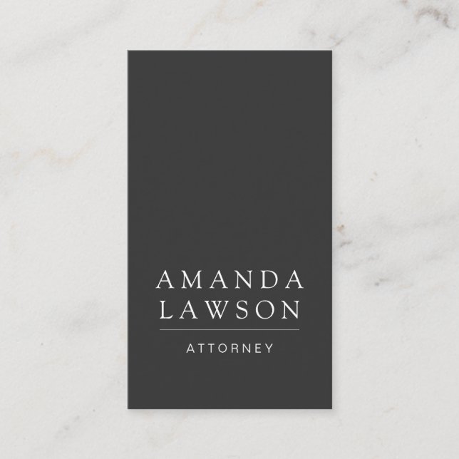 Sleek Grey (appointment) Appointment Card (Front)