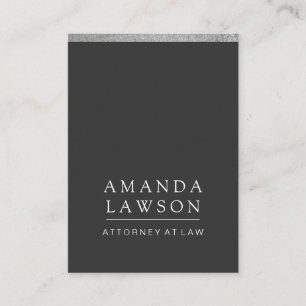 Sleek Grey (appointment) / Silver Glitter Trim Appointment Card