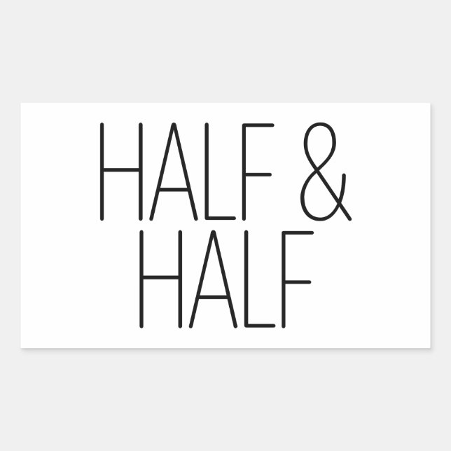 Sleek Half & Half Rectangular Sticker (Front)