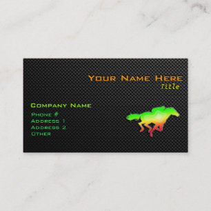 Sleek Horse Racing Business Card