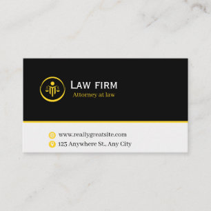 Sleek Law & Justice Business Card   Attorney 