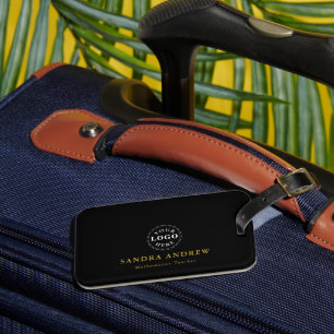 Sleek Logo Luggage Tag with Name and Title