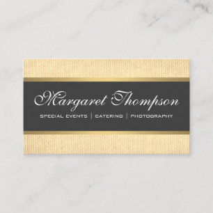 Sleek Luxe Pattern Gold Trim Business Card