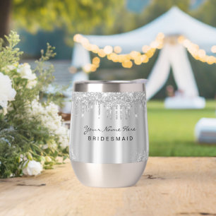 Sleek Luxury Glitter Drips Silver