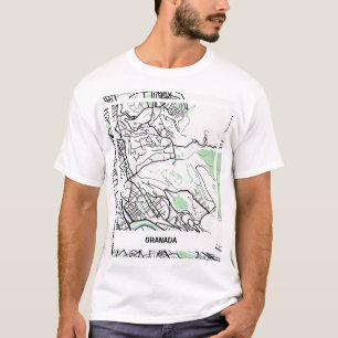 Sleek map map Grenada - Natural Color T-Shirt