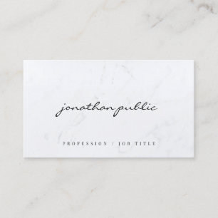 Sleek Marble Template Calligraphy Script Luxury Business Card
