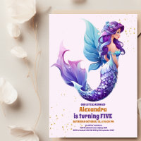 Sleek Mermaid Under The Sea Birthday