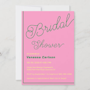Sleek Minimal Bridal Shower Invitation