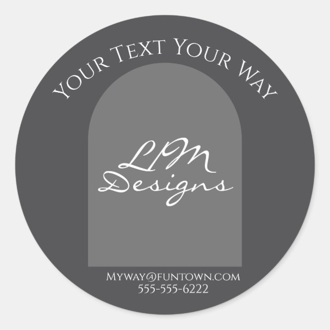 Sleek Minimalist Classic Round Sticker (Front)