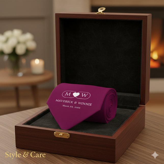 Sleek Minimalist Modern Wedding Burgundy Tie (Sleek Minimalist Modern Wedding Burgundy Neck Tie)