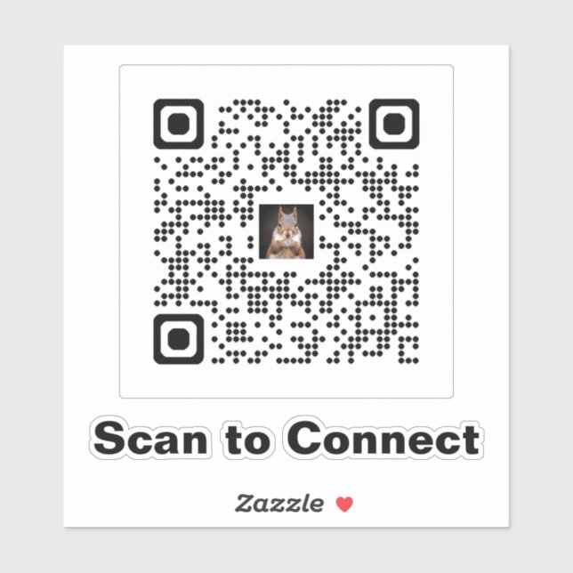 Sleek Minimalist QR Code Sticker - Scan to Connect (Sheet)