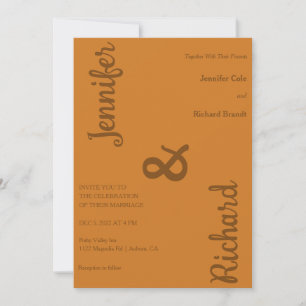 Sleek Minimalist Wedding Invitation